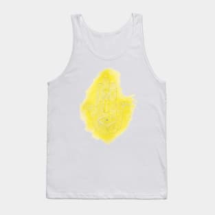 Yellow Watercolor Hamsa Hand Tank Top